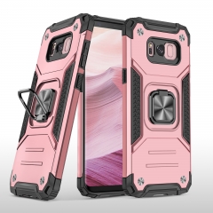 360 Metal Kickstand Magnetic Hybrid Armor Ring Holder Cell Phone Back Cover Case For SAM S8 Cellphone Case
