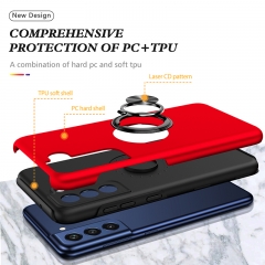 Saiboro New product TPU+PC shockproof Built in ring stand mobile phone case for samsung S21 FE
