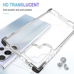 Shockproof Acrylic TPU Transparent Mobile Cell Phone Cover For Samsung S22 Ultra