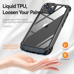 Shockproof transparent clear TPU acrylic full protection phone case for iphone 11 12 13 14 pro