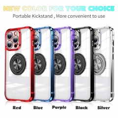 Luxury electroplated mobile back cover for iphone 14 13 12 clear cell phone case for iphone 14 pro