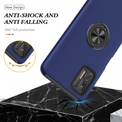 wholesale shockproof luxurious tpu puc 2in1 360 spins hardware ring cellphone accessories Case phone For Moto-G-Stylus-2021