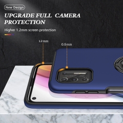 wholesale shockproof luxurious tpu puc 2in1 360 spins hardware ring cellphone accessories Case phone For Moto-G-Stylus-2021