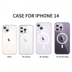 New trending transparent wireless charging phone case tpu magnetic phone case for iphone 12 13