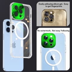 Transparent Clear Case Protector Phone Cases for 14 pro max Series for Apple for magsafe Magnetic 1.5mm Acrylic Cell Phone Case
