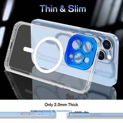 Transparent Clear Case Protector Phone Cases for 14 pro max Series for Apple for magsafe Magnetic 1.5mm Acrylic Cell Phone Case