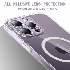 14 Pro Max Transparent Wireless Charging Phone Case Tpu Magnetic Phone Case For Iphone 12 13 14 11