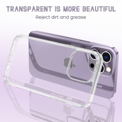 Strong Shock Resistant Clear Acrylic Cellphone Cover for iPhone 12 11 Transparent Case for iPhone 13 14 14 pro max