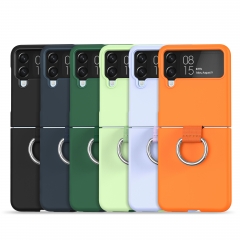 Shockproof Ring folding cell phone case for samsung z flip 4 3 Protective Cover