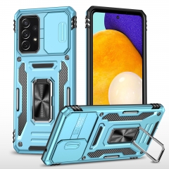 Hot New Heavy Duty Armor Shockproof Cell Phone Case for Samsung A52 4G5G Case With Ring Holder Slide Camera Cover