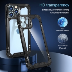 New Design For iPhone 14 13 Pro Max Clear PC Back Cover Color TPU Shockproof Mobile Case For iPhone 11 12 Pro Max Phone Cover