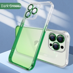 Transparent Gradient Color Shockproof Phone Case For iPhone 12 11 13 Promax XR Xsmax Clear Case Full Lens Protection Cover