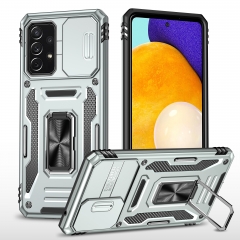 Hot New Heavy Duty Armor Shockproof Cell Phone Case for Samsung A52 4G5G Case With Ring Holder Slide Camera Cover