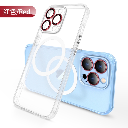 Frosted PC Back Cover With Wireless Charging Clear Phone Case for iPhone 14 Pro Max 13 Pro Metal Camera Protection