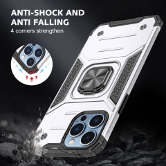 Magnetic Ring Holder Case For iPhone 14 Heavy Armor Phone Case For Samsung S23 Ultra