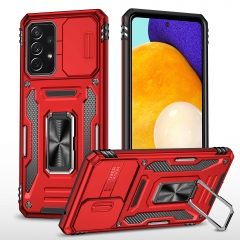 Hot New Heavy Duty Armor Shockproof Cell Phone Case for Samsung A52 4G5G Case With Ring Holder Slide Camera Cover