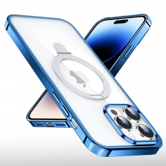 High quality transparent clear magnet phone case with Magsafes Kickstand tpu cover for iphone 11 12 13 14 Pro max magnetic case
