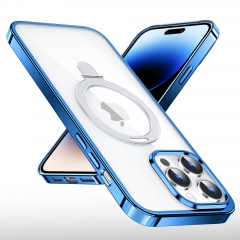 Redian Aluminum alloy Ring Holder Luxury Case For iPhone 13 14 Pro Max Magnetic Wireless Charging Shockproof Metal Phone Cover