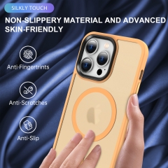 Luxury TPU PC Matte Cell Magnetic Phone Case For Iphone 14 Pro Max Protection Magnet Suction Back Cover Case