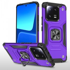 Shockproof Doom Armor Metal Aluminum Phone Case for xiaomi 13 pro 360 Finger Ring Magnetic Suction Cover Case