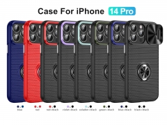For apple iPhone Slide Camera Lens Protect push window Phone Case for iPhone 14 Pro case phone