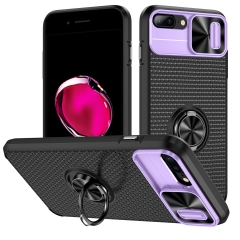 Launch Armor Slide Window Push Full Camera Lens Protection Ring Phone Case For iPhone 7 plus