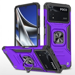 Rotating Car holder Hybrid case for XiaoMi Poco M4 4g Shockproof case cover