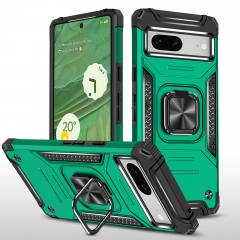 Hybrid Shockproof Armor Metal Holder Magnetic Car Mount Kickstand Phone Back Cover for Google pixel 7a case