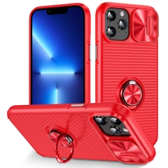 Armor Bumper Shockproof Phone Case for iPhone 12 Pro Max Military Finger Ring Kickstand Back Cover