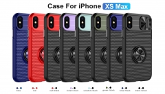 Metal ring magnetic attraction for iPhone xs max phone cover Sliding window Independent key design mobile phone case