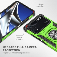 Rotating Car holder Hybrid case for XiaoMi Poco M4 4g Shockproof case cover