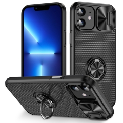 Anti-Shock 2 In 1 Ring Stander Shockproof Protective Pc Tpu Bumper Magnet Phone Case For iPhone 12