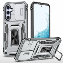 New Armor Phone case For Samsung A54 Metal Ring Kickstand Slide Camera Full Cover Cell Phone case