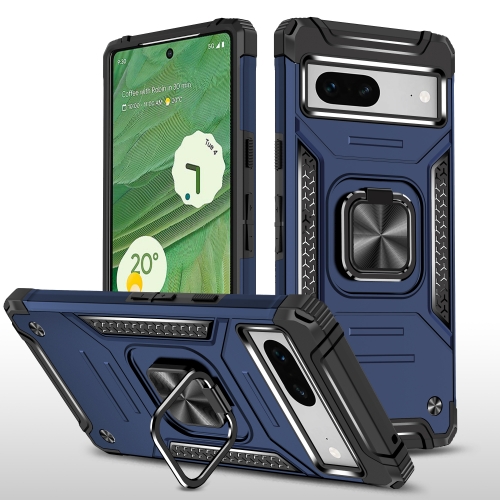 For Google Pixel 7a Case Shockproof Protective Case, with Metal Ring Holder Kickstand Case
