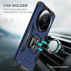 Hot Selling Shockproof Bracket Ring Holder Car Magnetic Armor Series Phone Case for XiaoMi 12 Ultra case