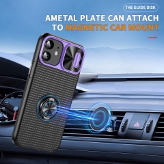 Anti-Shock 2 In 1 Ring Stander Shockproof Protective Pc Tpu Bumper Magnet Phone Case For iPhone 12