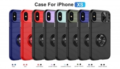 Armor Slide Window Push TPU+PC Phone cases for iPhone 360 rotating ring Magnetic Car covers for iPhone XS case