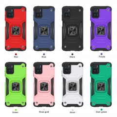 New Design Full Protection Ring Metal Kickstand Quality Hard Pc Hybrid Soft Tpu Cover Phone Case For MOTO E22/E22i