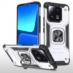 Shockproof Doom Armor Metal Aluminum Phone Case for xiaomi 13 pro 360 Finger Ring Magnetic Suction Cover Case