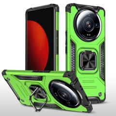 For XiaoMi 12 Ultra New Mobile Phone Case Color 2 IN 1 Ring Bracket Shockproof Protective Cover Factory Price