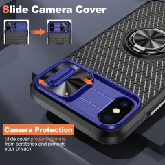 anti-skidding 360 Degree absorption Ring Magnetic Back Cover slide camera lens Mobile Phone Case for iPhone XS Max case