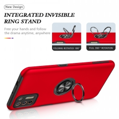 CD texture phone case with soft tpu frame and hard pc back for moto g9 plus protective with hidden ring phone holder