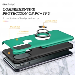 Saiboro Newest Kickstand Metal Ring Phone Case for Moto-G-Power-2022 Accessories Strong Adsorption Cell Phone Cover