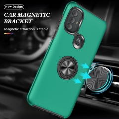 Saiboro Newest Kickstand Metal Ring Phone Case for Moto-G-Power-2022 Accessories Strong Adsorption Cell Phone Cover