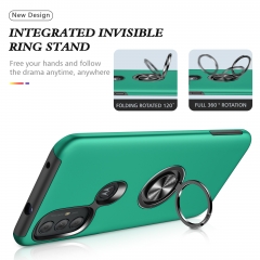 Hidden Kickstand Phone Cover For Moto G Power 2022 Military Armor Case For MotoG Shockproof Ring Phone Case