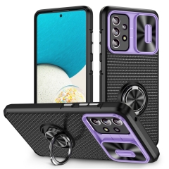 Car holder kickstand phone case for Samsung Galaxy anti shock TPU+PC camera lens slide phone cover for Samsung Galaxy A52