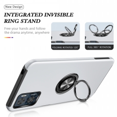 Invisible Ring Holder Kickstand Phone Case For motorola e22i Grade Full Protection Anti-Shock Tpu Back Cover