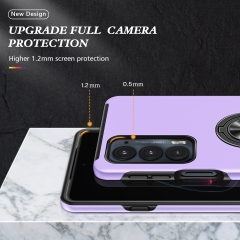 2in1 Shockproof Ring holder phone case for Moto Edge 20 armor magnet back cover