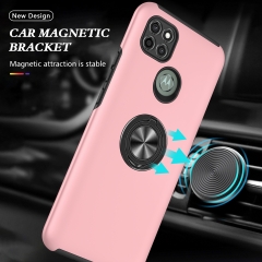 Magnetic car mount stand TPU silicon case for MOTO ring case for MOTO G9 POWER