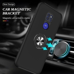 shockproof Mobile phone case with ring holder for Moto G9/G9 Play rugged shield magneit car mount back cover